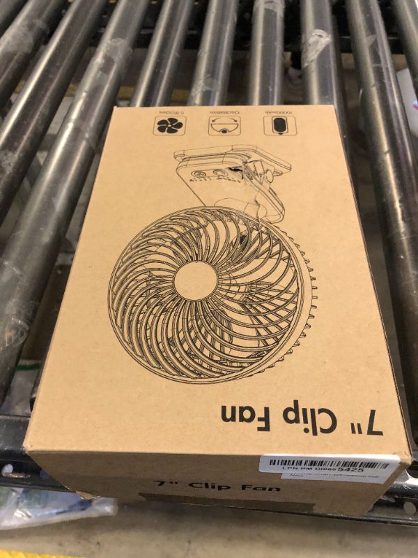 Photo 1 of 7 Inch Clip-On Fan for Grow Tent, Rechargeable Battery Powered, 42H Run, Adjustble Tile, 4 Speed, Quiet & Auto Oscillating Green House Fan with Strong Clamp for Hydroponic Ventilation Plant Grow
