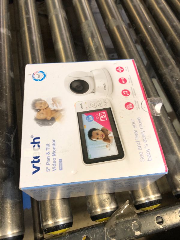 Photo 2 of VTech VM924 5" Screen Remote Pan-Tilt-Zoom Baby Monitor with Camera&Audio,Up to 31Hrs Battery for Audio&17Hrs Video Streaming, Long Range Up to 1000ft,Night Vision,Soothing Sound,Temperature Sensor