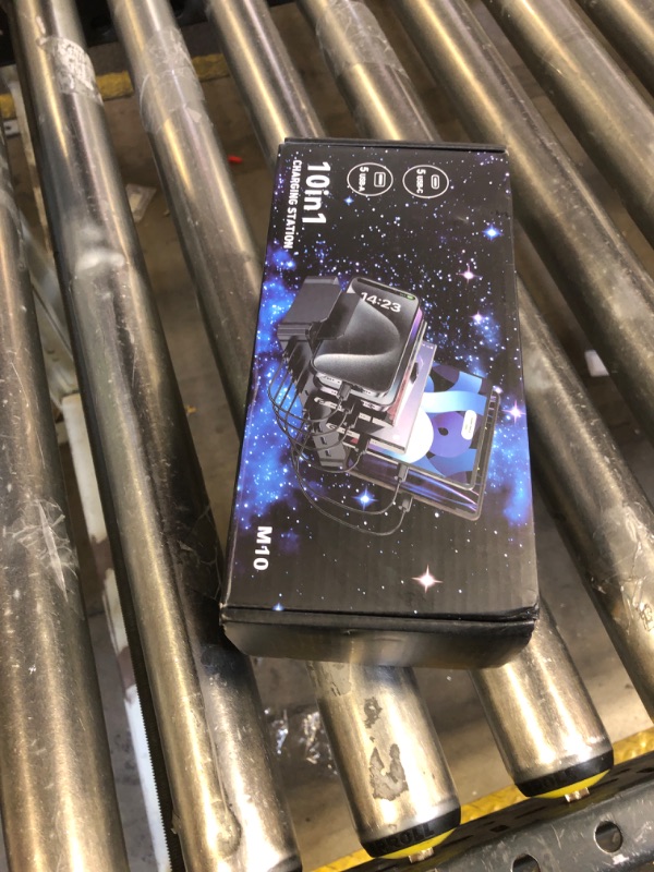 Photo 1 of 320W Charging Station for Multiple Devices, Zobirez 10-Port USB C Fast Charger Stations for MacBook, iPhone, Android Cell Phone, iPad, Tablet, Family Multi-Device Organizer Charging Dock, Black