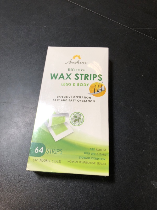 Photo 1 of Avashine Wax Strips for Legs and Body 64 Strips