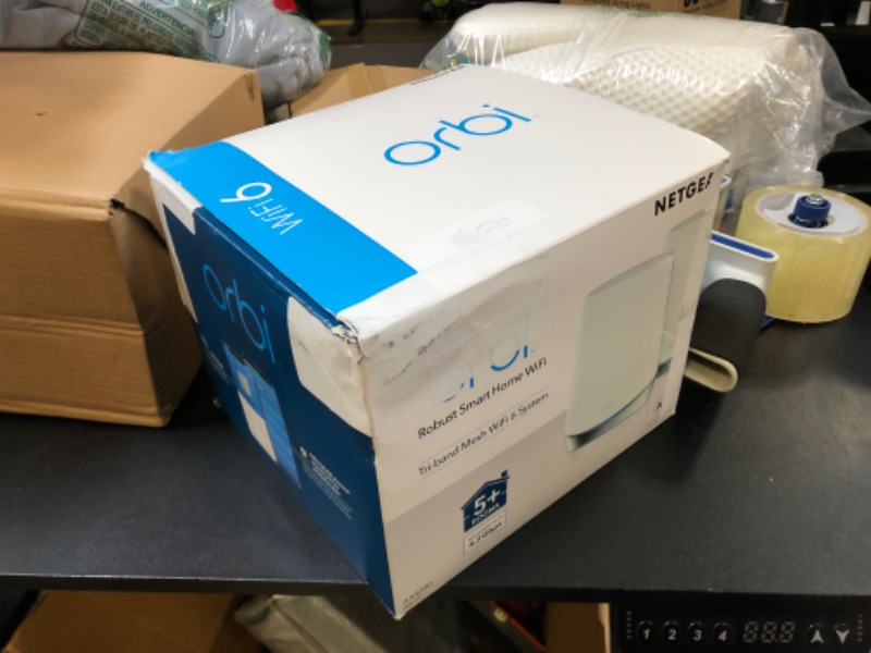 Photo 2 of NETGEAR Orbi Whole Home Tri-band Mesh WiFi 6 System (RBK752) – Router with 1 Satellite Extender | Coverage up to 5,000 sq. ft., 40 Devices | AX4200 (Up to 4.2Gbps)