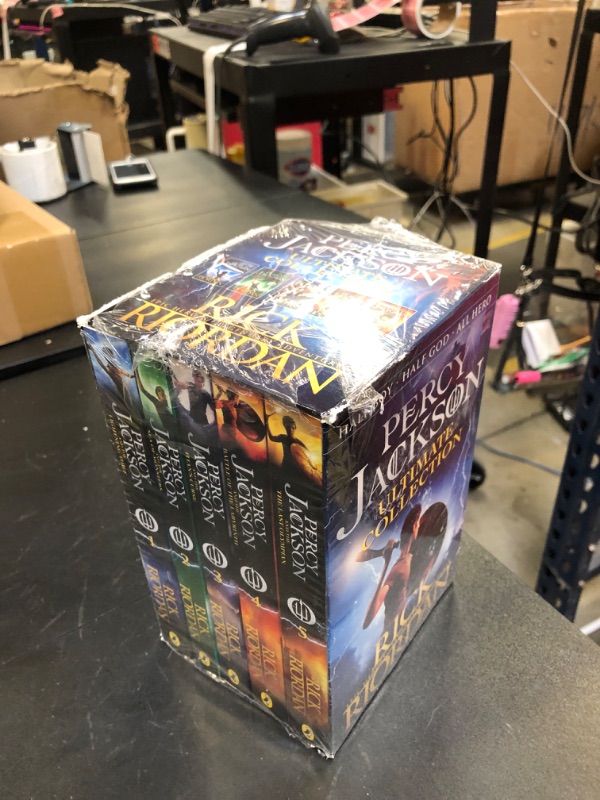 Photo 1 of Percy Jackson X 5 Book Set Series Collection 5 Book Set (FACTORY SEALED, MINOR DAMAGE)
