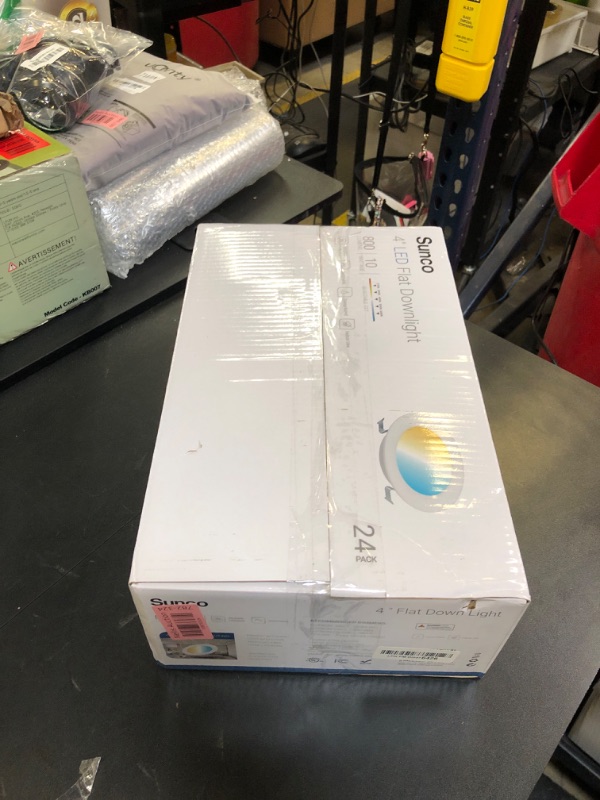 Photo 1 of Sunco 24 Pack 4 Inch LED Flat Recessed Light, Retrofit Ceiling Can Lighting, 800 LM, Selectable CCT 2700K/3000K/4000K/5000K, Dimmable, 10W=60W, 50,000 Lifetime Hours UL
