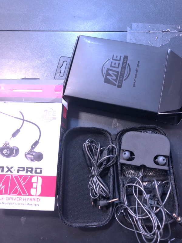 Photo 2 of MEE Professional MX3 PRO Triple-Driver Hybrid Musician's in Ear Monitor Headphones with Enhanced Midrange and Warm Tonality; Noise Isolating Earphones with Optional Customization & Detachable Cables