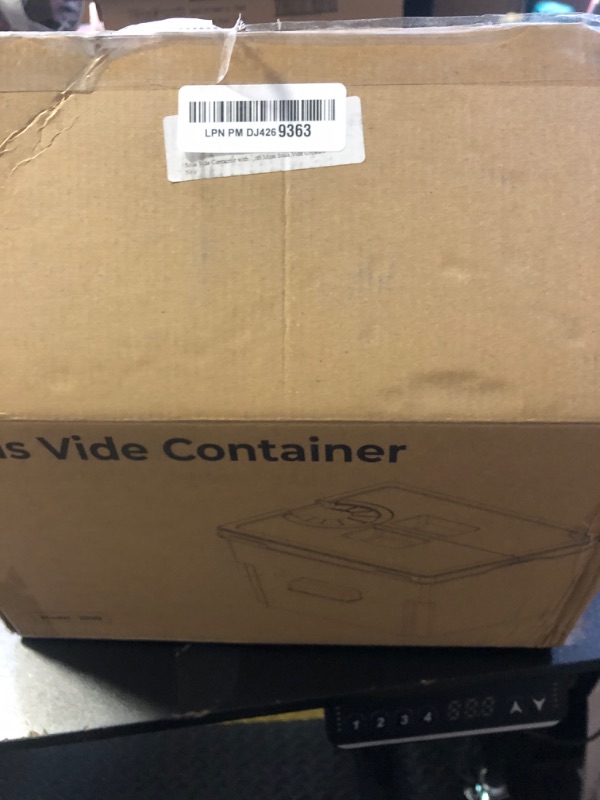 Photo 1 of Sous Vide Container with Lid Double-Door-Opening Design Sous Vide Containers with Built- in Rack 11.65QT Sous Vide Pot Slow Cooker Container Compatible with Most Sous Vide Cookers