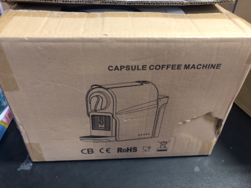 Photo 1 of beanglass Espresso Pod Machine for Home, Compact Capsule Coffee Maker for NS Original Pods, 20 Bar High Pressure Pump, 22oz Removable Water Tank, Adjustable Cup Tray (White)