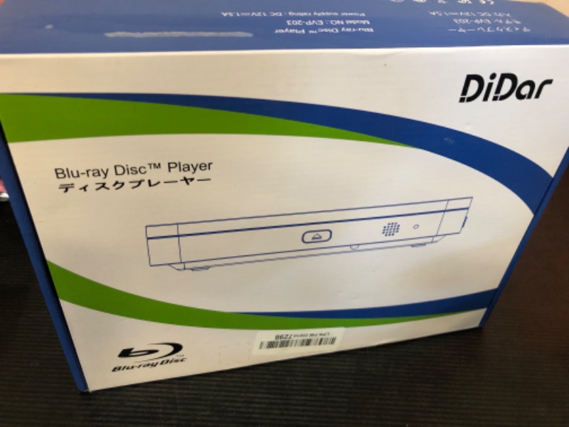 Photo 2 of Didar Blu Ray DVD Player, Ultra Mini 1080P Blue Ray Disc Player Home Theater Play All DVDs and Region A 1 Blu-Rays, Support Max 128G USB Flash Drive + HDMI/AV Output + Built-in PAL/NTSC with Cables