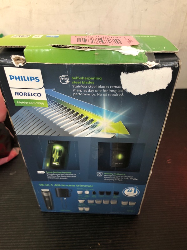 Photo 1 of Philips Norelco Multigroom Series 5000 18 Piece, Beard Face, Hair, Body and Intimate Hair Trimmer for Men - NO BLADE OIL MG5910/49
