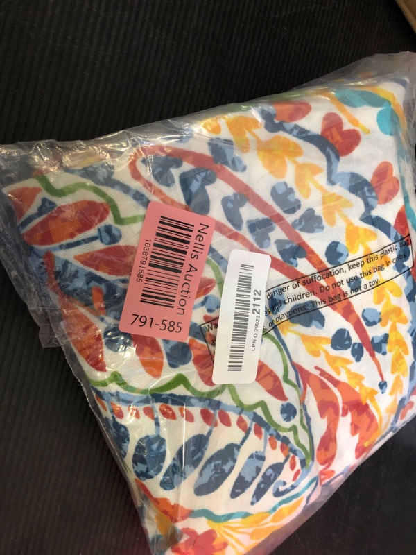 Photo 1 of DYTXIII Outdoor Replacement Cushion Cover Set of 2 , 24"x22"x4", Paisley Multi (Covers ONLY)