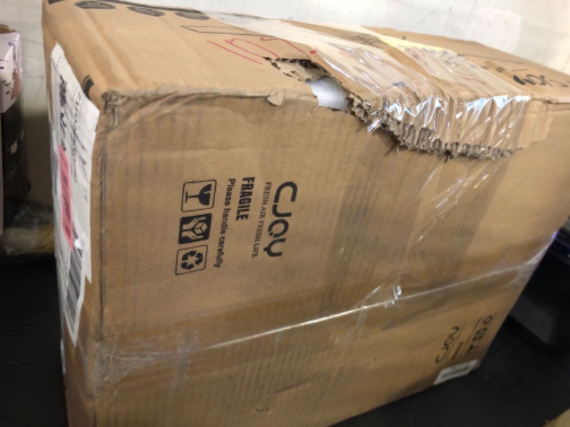 Photo 1 of CJOY 52'' Flush Mount Ceiling Fan with Lights, Low Profile Ceiling Fans with Lights and Remote, 6 Speeds Quiet Reversible DC, 3CCT Dimmable, Outdoor Ceiling Fans for Patios Bedroom Living Room