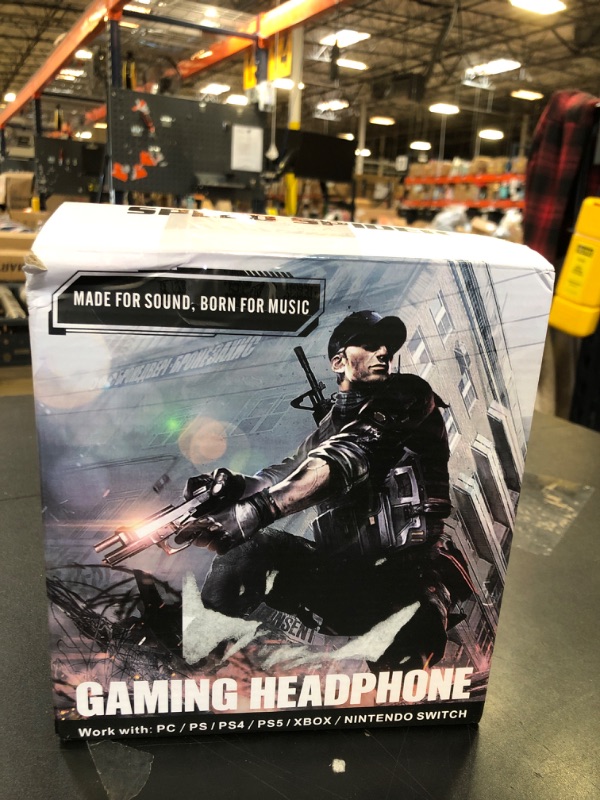 Photo 1 of One Ear Headset with Mic for PS5/PS4/Xbox One/Xbox Series X/S/Nintendo Switch/Lite/Steam Deck, Gaming Headphone with Microphone Control, 3.5MM Wired Unilateral Chat Headset for Laptop/Tablets/Phone/PC