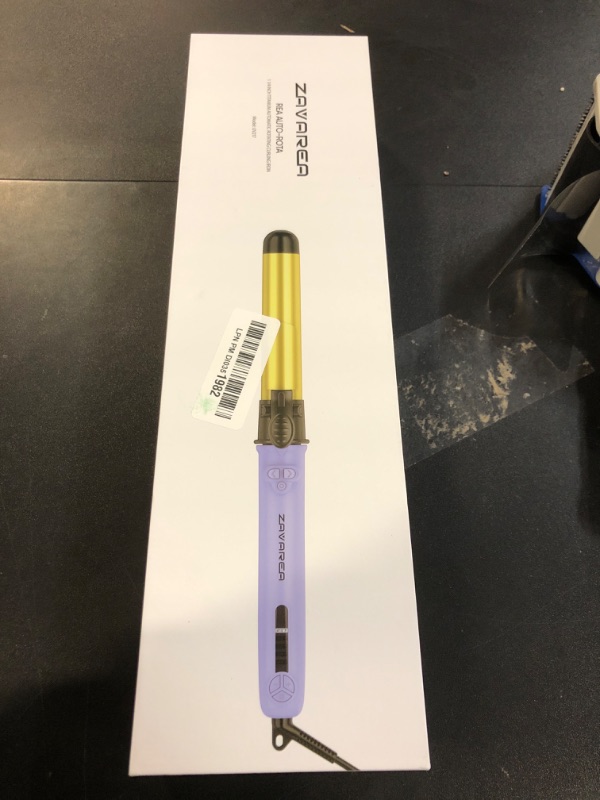 Photo 1 of Rotating Curling Iron 1 1/4 Inch, 2024 Upgraded ZAVAREA Automatic Curling Iron with Extra-Long Barrel, Dual Voltage Self Curling Wand 1.25" Hair Curle