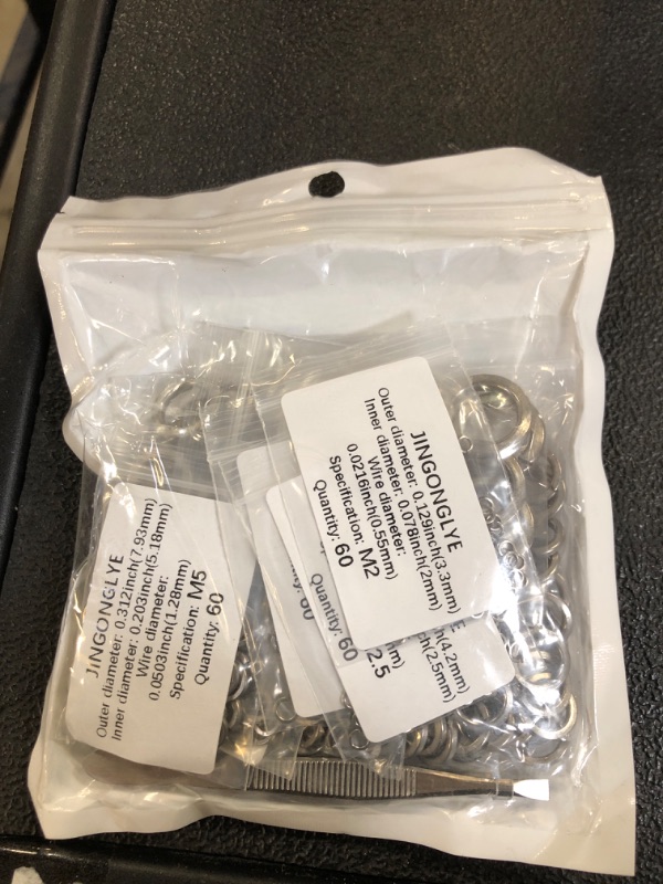 Photo 1 of Spring Lock Washers, 455 Pcs Split Lock Washers, 304 Stainless Steel Spring Lock Washers, with Tweezers, M2, M2.5, M3, M4, M5, M6, M8, M10, M12, Lock Washers Assorted Kit for Screws Bolts