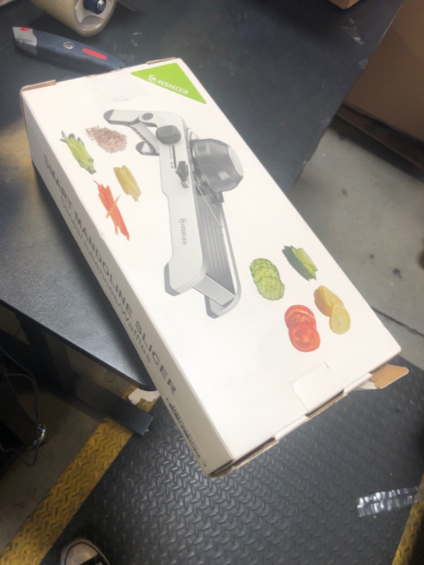 Photo 1 of 24-In-1 Mandoline Slicer for Kitchen with Waffle Fry Cutter Blade,Adjustable Kitchen Mandoline Slicer,Food Chopper,Safe Mandoline Food Slicer,Mandolin with Waffle Fry Cutter-Grey