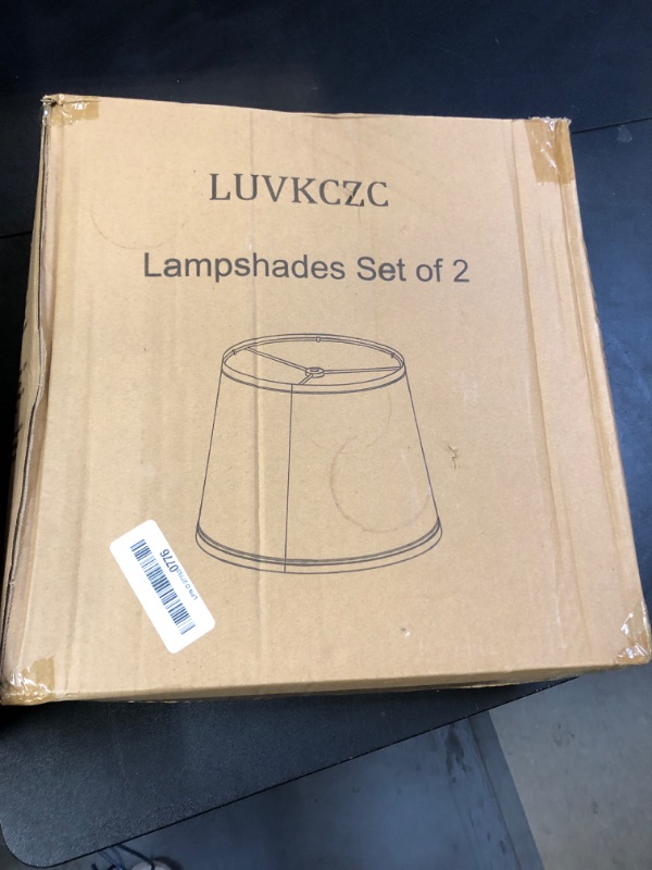 Photo 2 of Black Bedside Lamp Shades Set of 2 Replacement, Fabric Lampshades for Table Lamps Floor Lamps, Medium Lampshades 13" Top x 11" Bottom x 10" High, Drum Lampshades, Lamp Shade Harp Holder Included