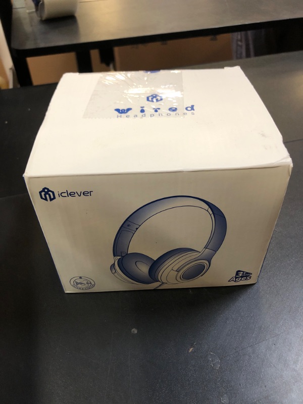 Photo 2 of [2 Pack] iClever Kids Headphones with Microphone - 94dB Safe Volume Limited- Wired Headphones for Kids Teens with Sharing Splitter