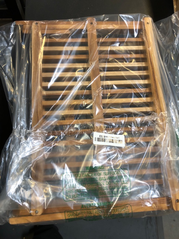 Photo 1 of Utoplike Teak Dish Drainer Rack Collapsible 2 Tier Dish Rack Dish Drying Rack Foldable Plate Organizer Holder for Kitchen Compact