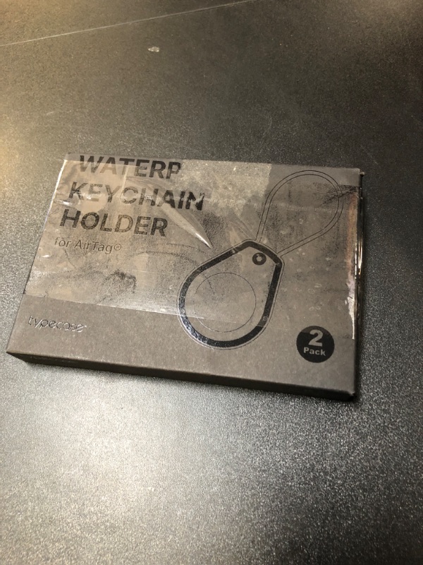 Photo 1 of Waterproof AirTag Keychain Holder - (2 Pack) Air tag Lock Case with Wire Cable Compatible with Apple AirTags