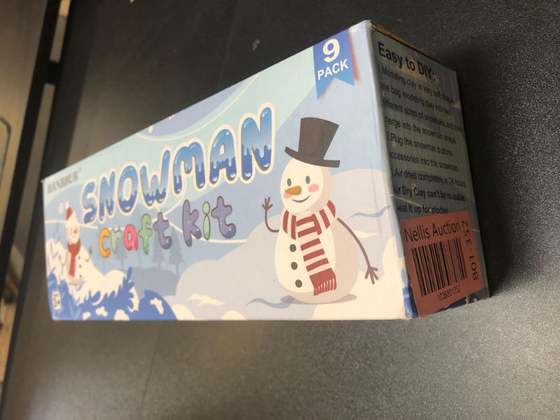 Photo 1 of 9 Pack Build a Snowman Kit Snowman Crafts for Kids,Modeling Clay Snowman DIY Kit, Christmas Stocking Stuffers for Kids,Christmas Crafts Xmas Gift