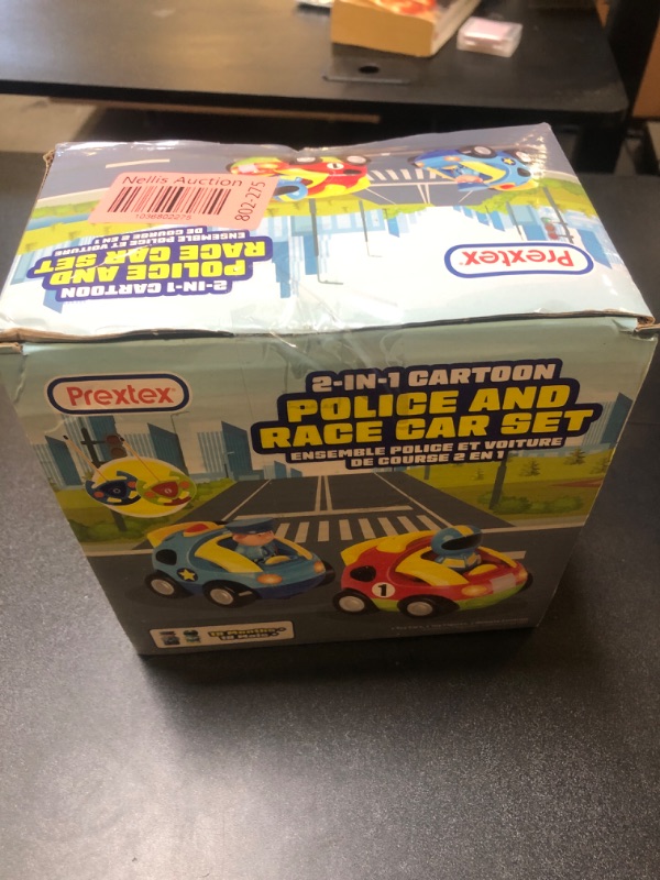 Photo 1 of PREXTEX Cartoon Remote Control Car - 2-Pack Police Car and Race Car Toddler Toys - RC Cars for Kids with Different Frequencies - Easy Remote Control Toy and Thoughtful Gifts for Boys and Girls