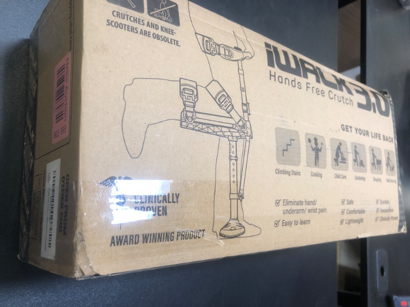 Photo 1 of iWALK3.0 Hands Free Knee Crutch - Alternative to Crutches and Knee Scooters - iWALK Crutch Replaces Crutches for Adults - Peg Leg Crutch For Lower Leg Injuries Only