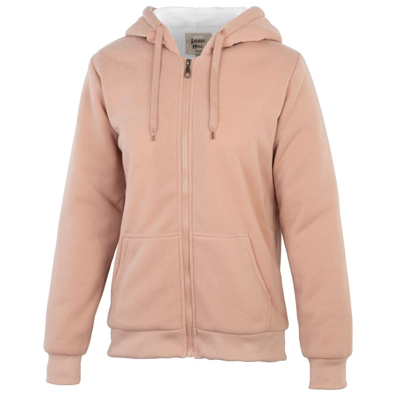 Photo 1 of Jackson Hole Women's Solid Fleece Lined Sherpa Hoodie Jacket
