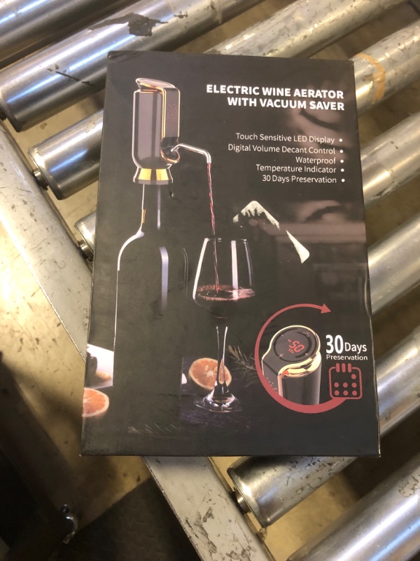 Photo 2 of 3-in-1 Electric Wine Aerator, Dispenser, and Preserver,Electric Liquor Decanter Pourer Adjustable Quantity Liquor Wine Pump for Improve The Taste, Aroma, and Freshness of Wine