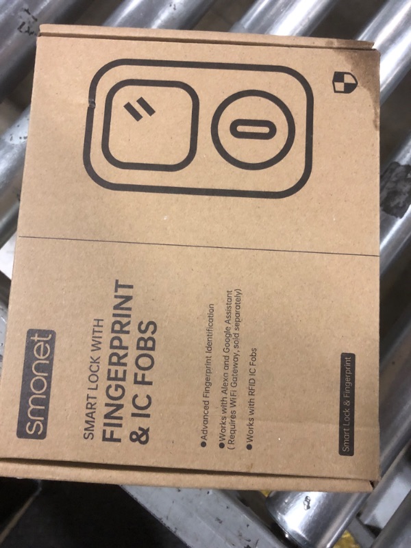 Photo 1 of Smart Lock, SMONET Fingerprint Door Lock Smart Deadbolt Keyless Entry - Electronic Digital Keypad with Biometric Fingerprint, Smartphone App Auto Lock Bluetooth Keys Fobs Smartlock for Alexa, Home