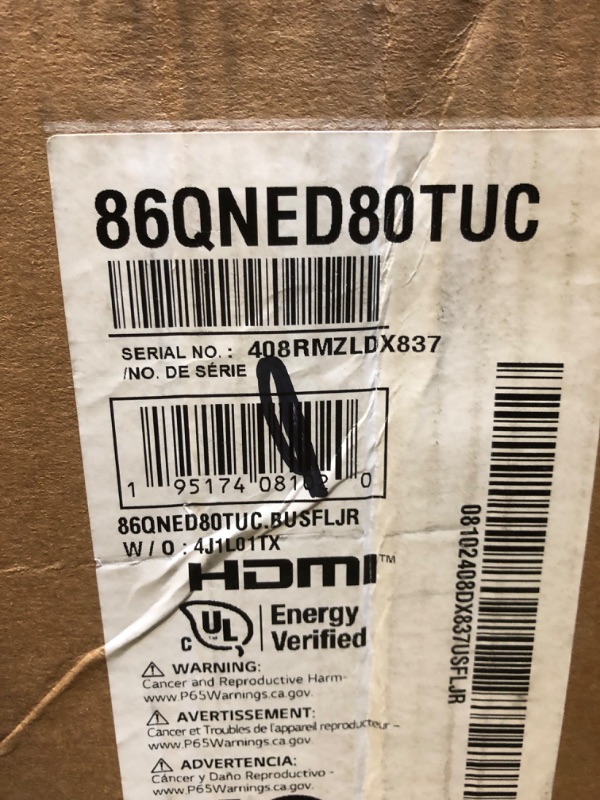 Photo 1 of LG 86-Inch Class QNED80T Series LED Smart TV 4K Processor Flat Screen with Magic Remote AI-Powered with Alexa Built-in (86QNED80TUC, 2024)