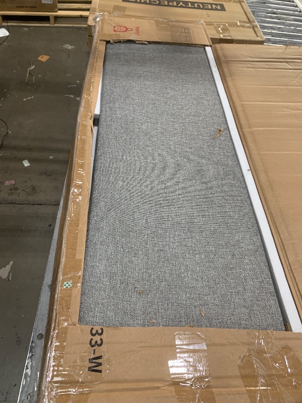 Photo 1 of Haotian White Rustic Style Storage Bench with Sliding Barn Doors & Padded Seat Cushion, Hallway Bench, Shoe Cabinet, Window Shoe Bench, FSR133-W