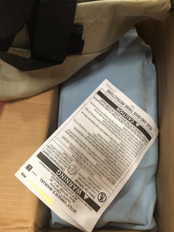 Photo 1 of *UNTESTED*UNKNOWN OF ANY DAMAGES** Intex 64157E Dura-Beam Plus Mid-Rise Air Mattress: Fiber-Tech – Twin Size – Built-in USB Electric Pump – 14in Bed Height – 300lb Weight Capacity