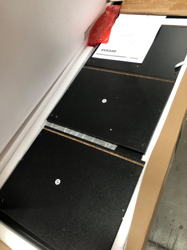 Photo 1 of VASAGLE 3 Drawer File Cabinet, File Cabinet with Lock, Printer Stand, Office Filing Cabinet Organizer, for A4 and Letter Size Files, Ink Black UOFC055B16