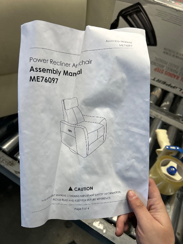 Photo 1 of *** SEE NOTES *** KISLOT Power Leather Recliner Chair with USB Port Electric Swivel Glider Rocker Nursery Sofa for Living Room Bedroom Indoor