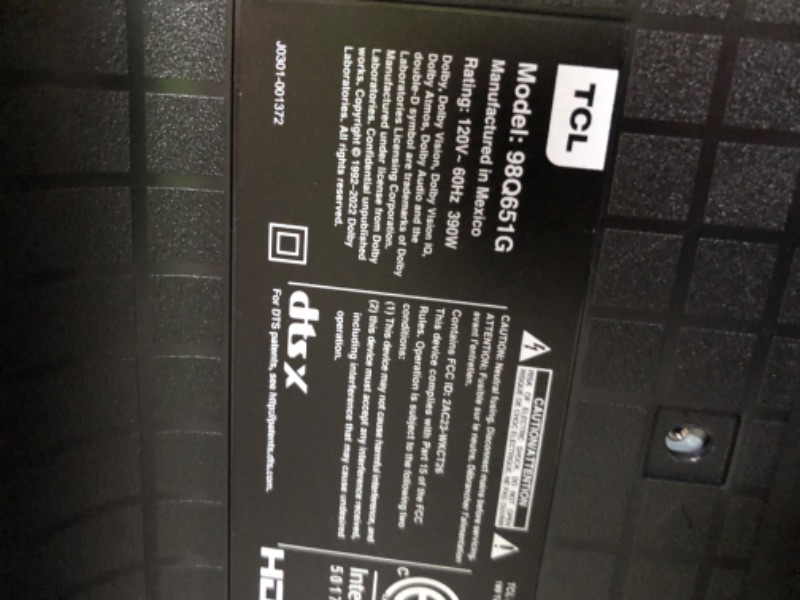 Photo 1 of damaged screen, final sale!!!! missing remote
TCL 98-Inch Q65 QLED 4K UHD Smart TV
