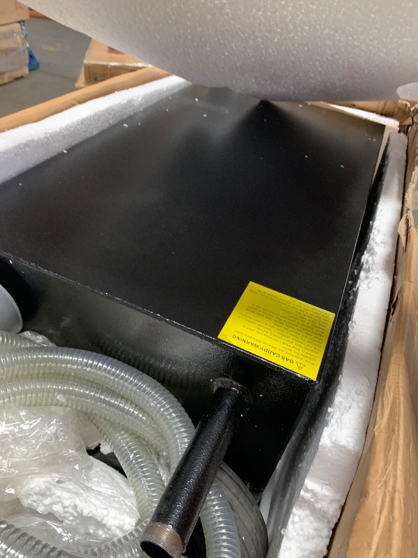 Photo 1 of 35 Gallon Gas Caddy with Pump Fuel Tank Gasoline Diesel Tank with 2 Wheels for Car,Boat,Black