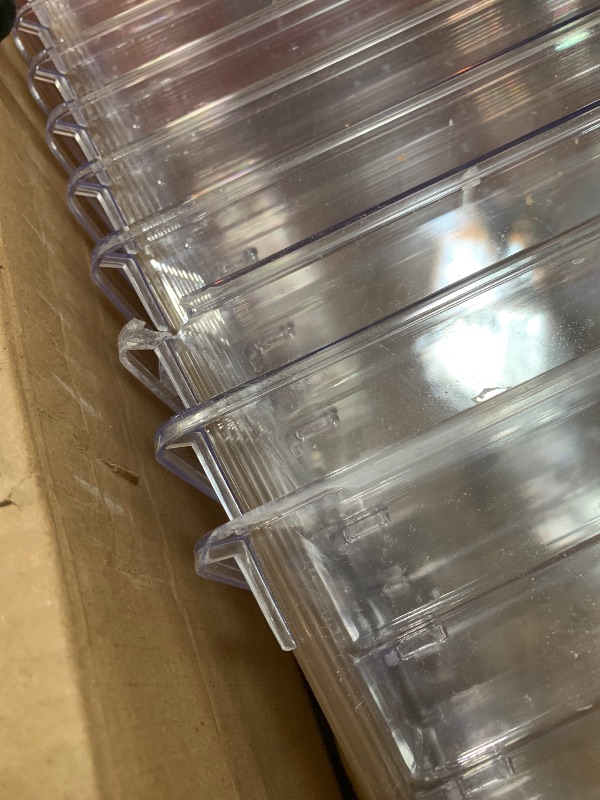 Photo 1 of 12Pcs Plastic Reptile Terrariums Carrier Cage, Tarantula Enclosure Breeding Box Hatching Container Transparent Fish Tank Turtle Aquarium with Random Color Lid for Lizards, XL(10.6" x 6.7" x 5.9")