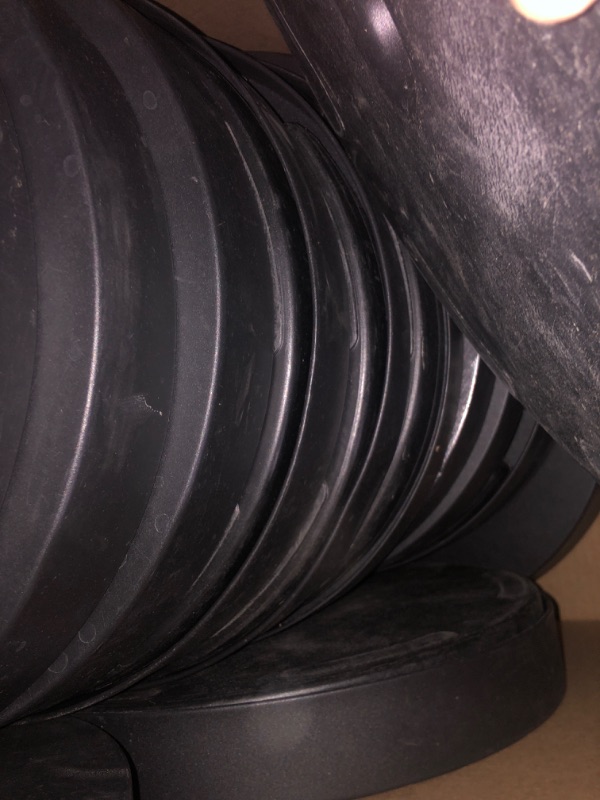 Photo 1 of *******************THIS IS ONLY THE BASE PLATES**************
XPCARE 4 Pack Crowd Control Stanchion,Black Stanchion Set with 6.6ft/2m Black Retractable Belt, Black Crowd Control Barrier -Suitable for Hotels, Exhibitions? Easy Connect Assembly