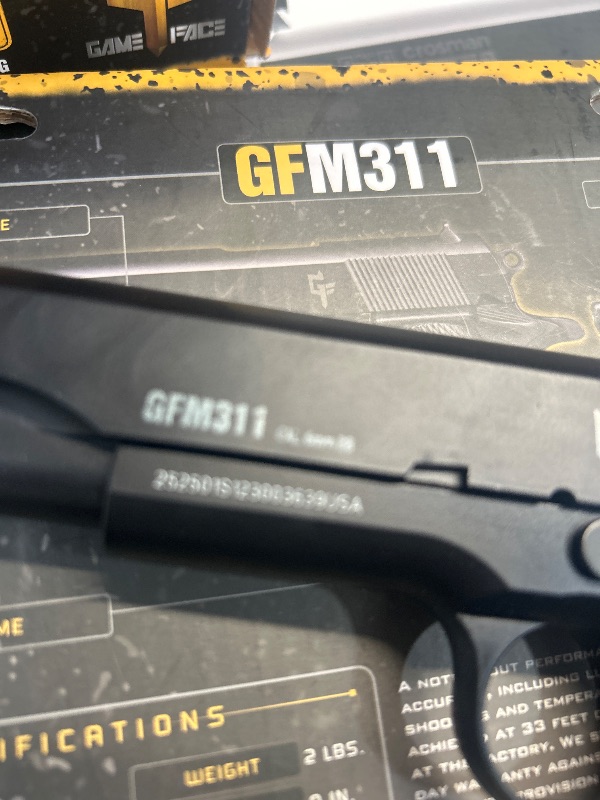 Photo 1 of *** SEE NOTES ***Game Face APGFM311 Full Metal GFM311 Spring-Powered Airsoft BB Pistol