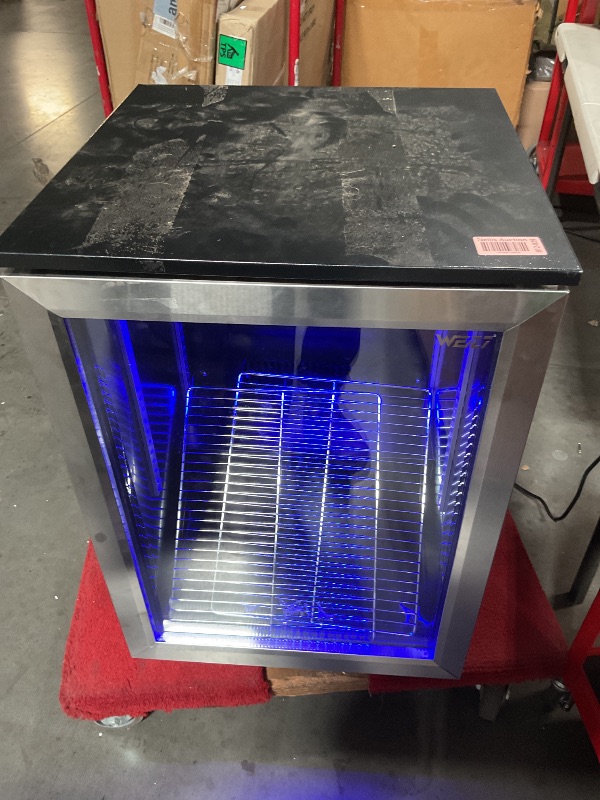 Photo 1 of ***NON REFUNDABLE, PARTS ONLY, TURNS ON BUT DOESN'T COOL***Weili 20 Inch Built in Beverage Refrigerator with Lock, Under Counter or Freestanding 120 Can Soda Beer Drink Cooler Fridge with Stainless Steel and Glass Door