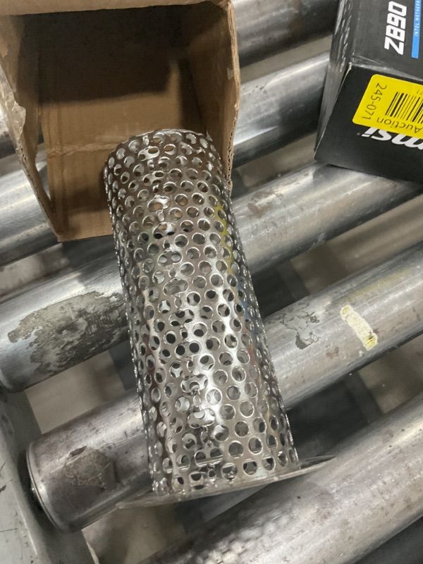 Photo 1 of 3in Commercial Floor Drain Strainer, 6in Tall with Carry Handle 316 Stainless Steel Floor Drain Filter, Finely Polished Drain Basket for Factory Kitchen Hospital Restaurant