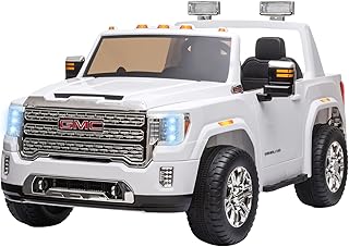 Photo 1 of **TRUCK OR TRAILER PICKUP**WHITE  Aosom 12V GMC Sierra HD Battery Kids Ride On Car with Remote Control, Bright Headlights, & Working Suspension, Black
