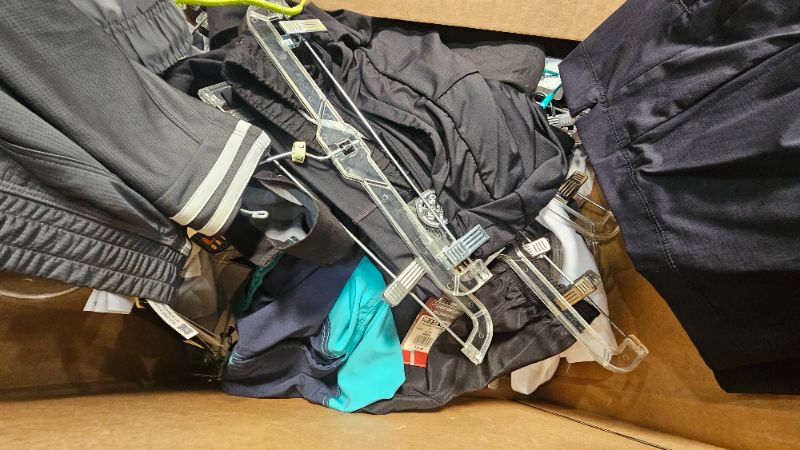 Photo 1 of ***FINALE SALE NONREFUNDABLE***MISCELLANEOUS BIG-5 ACTIVE SHORTS WEAR BUNDLE BOX (MENS AND WOMEN SWIMWEAR BASKETBALL SHORTS, ETC. SIZES VARY)