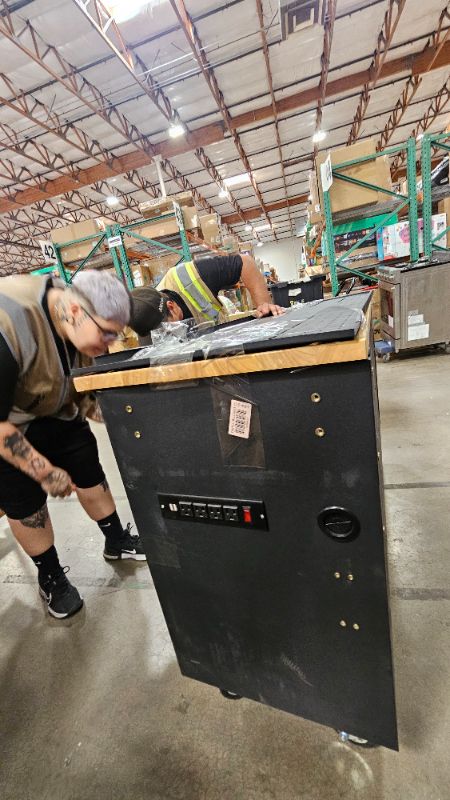 Photo 1 of ***MISSING KEY***61" Workbench, Rolling Tool Chest, Heavy Duty Wood Top Work Table with Drawers and Pegboard, Work Bench Organizers with Power Outlet, Wheels, Mobile Workstation for Garage, Workshop