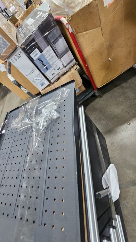 Photo 1 of ***MISSING KEY***61" Workbench, Rolling Tool Chest, Heavy Duty Wood Top Work Table with Drawers and Pegboard, Work Bench Organizers with Power Outlet, Wheels, Mobile Workstation for Garage, Workshop