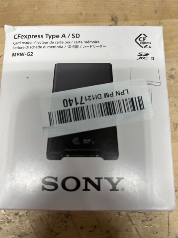 Photo 1 of Sony CFexpress Type A/SD SuperSpeed 10Gbps Flash Memory Card USB Type-C Reader (Compatible with CFE Type A/SDHC & SDXC UHS-I & UHS-II) – MRW-G2,MRWG2.SYM