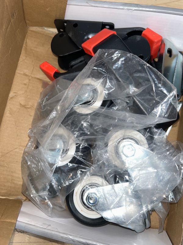 Photo 1 of SPACEKEEPER Workbench Casters kit 660 Lbs - Retractable Casters Heavy Duty Bench Caster Wheels Designed for Workbenches Machinery & Tables, 4 Pack