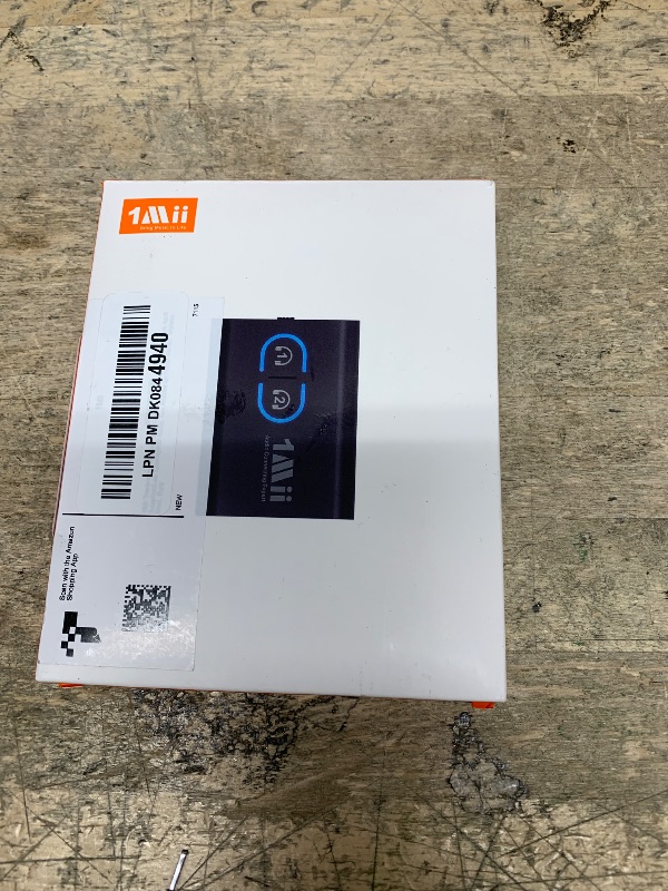 Photo 1 of 1Mii Bluetooth 5.3 Transmitter Receiver for TV to Wireless Headphones, Dual Link AptX Adaptive/Low Latency/HD Audio, Aux Adapter for Home Stereo, Airplane, Boat, Gym