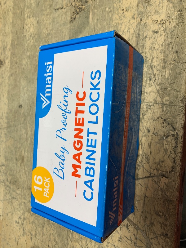 Photo 1 of 16 Pack Child Safety Magnetic Cabinet Locks - Vmaisi Children Proof Cupboard Baby Locks Latches - Adhesive for Cabinets & Drawers and Screws Fixed for Protection