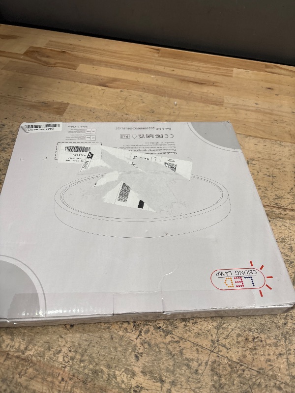 Photo 1 of 12 Inch Square Flush Mount LED Ceiling Light Fixture, 6500K Daylight White Light LED Ceiling Lamp, Slim Flat Panel Lighting Fixture for Laundry Room, Bedroom, Kitchen, Living Room, Closet, Stairwell