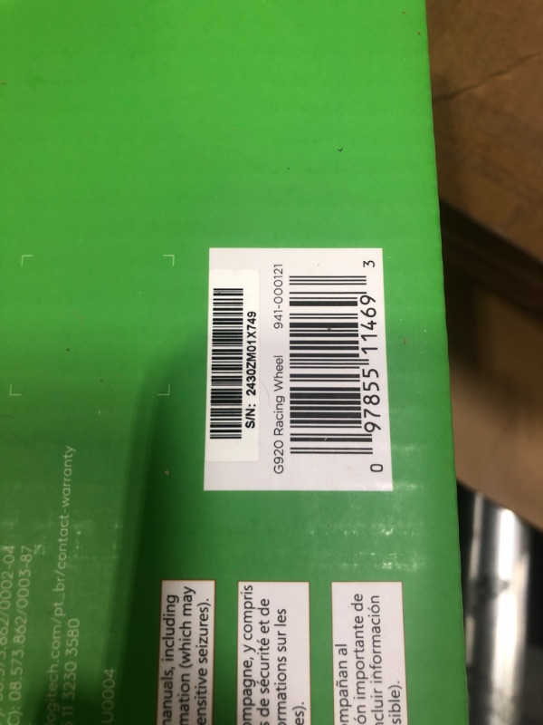 Photo 1 of Logitech G920 Driving Force Racing Wheel and Floor Pedals, Real Force Feedback, Stainless Steel Paddle Shifters, Leather Steering Wheel Cover for Xbox Series X|S, Xbox One, PC, Mac - Black